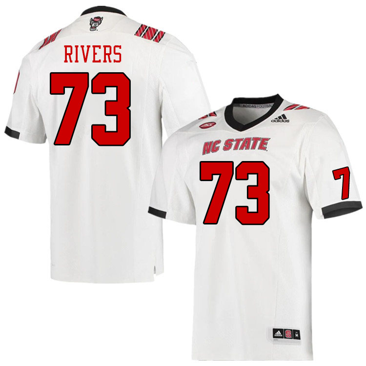 Men #73 Darion Rivers North Carolina State Wolfpacks College Football Jerseys Stitched-White